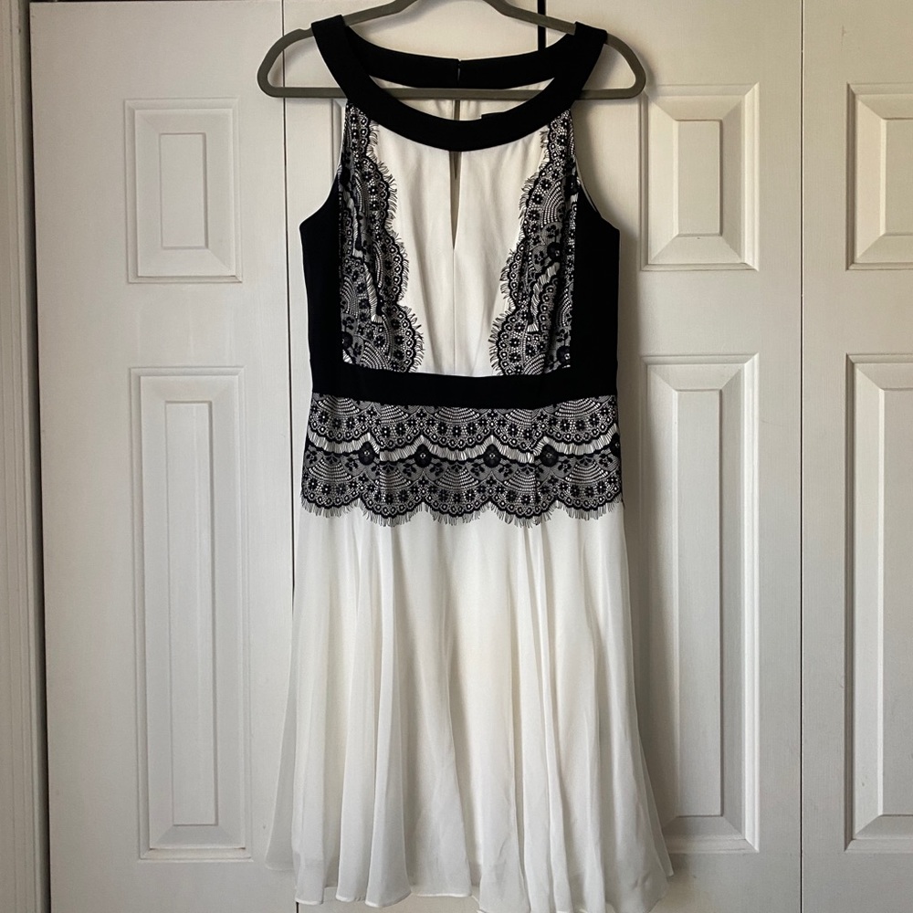 JAX | White and Black cocktail dress